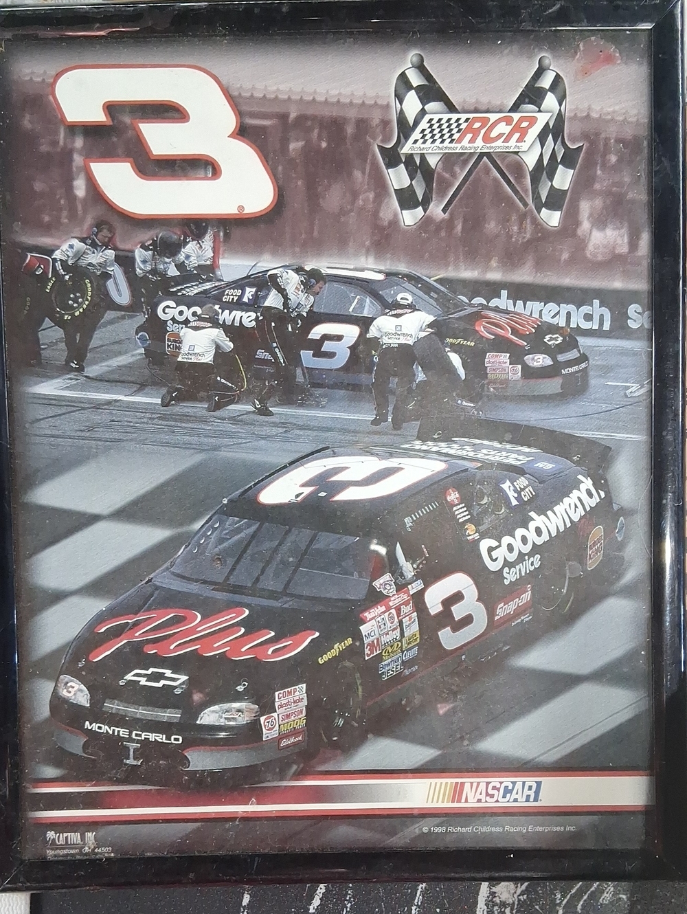 Black NASCAR Monte Carlo Car Audio Poster